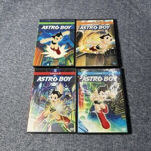 ASTRO BOY Cartoon Volumes 1 2 3 4 DVD‎ lot good Condition Incomplete